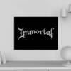 Immortal Wall Art, Immortal Logo Artwork Wooden Framed Object For Wall