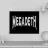 Megadeth Wooden Wall Art, Megadeth Logo Artwork Wooden Framed Object For Wall