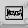 Nervosa Wooden Wall Art, Nervosa Logo Artwork Wooden Framed Object For Wall