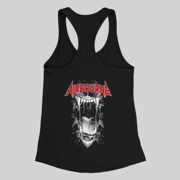 Airbourne Tank Top, Airbourne Black Dog Barking Black Tank Top - Image 2
