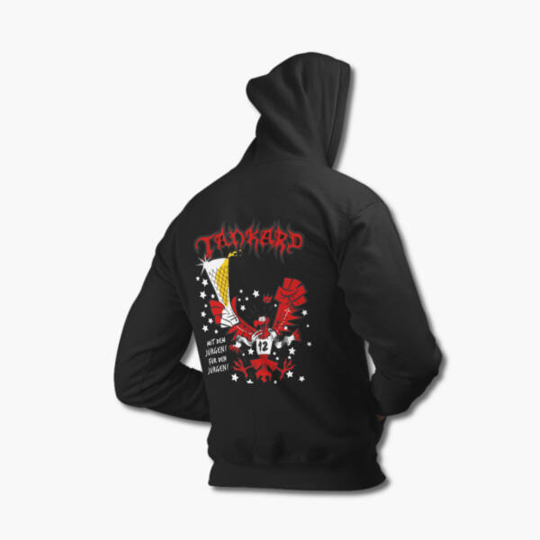 Tankard Hoodie, Tankard Schwarz‐weiss wie Schnee Black Hoodie - Image 2