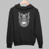 Octopus Hoodie, Octopus Artwork Black Hoodie