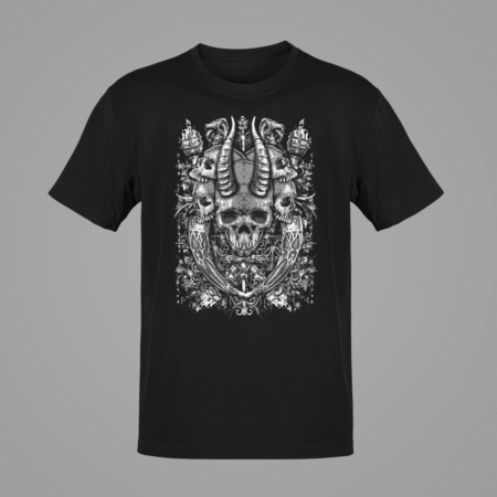 Skull Gate T-Shirt, Skull Gate Artwork Black T-Shirt