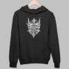Skull Hoodie, Skull Artwork Black Hoodie