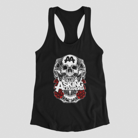 Asking Alexandria Tank Top, Asking Alexandria Artwork Black Athlete