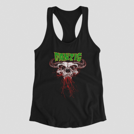 Danzig Tank Top, Danzig Logo Black Athlete