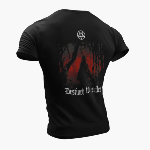 Destined to Suffer T-Shirt, Destined to Suffer Artwork Black T-Shirt - Image 4