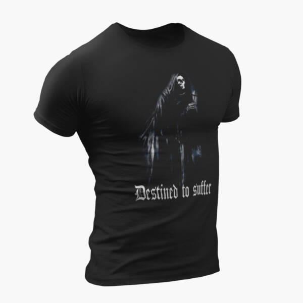 Destined to Suffer T-Shirt, Destined to Suffer Artwork Black T-Shirt - Image 3