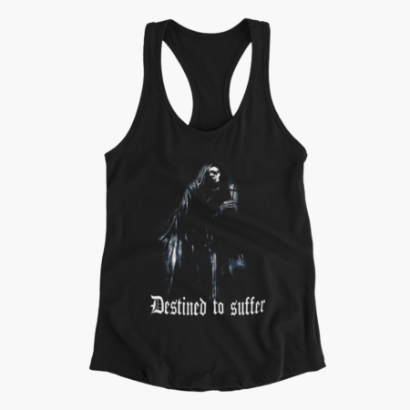 Destined to Suffer Tank Top, Destined to Suffer Artwork Black Athlete