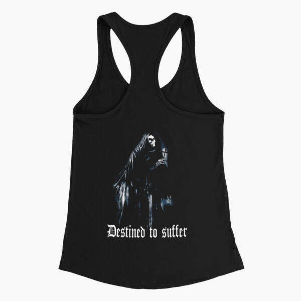 Destined to Suffer Tank Top, Destined to Suffer Artwork Black Athlete - Image 2