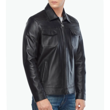 Geniune Leather Jacket, Black Leather Jacket