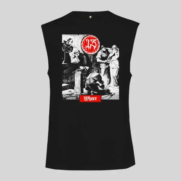13 Whore Black Sleeveless Tank Top