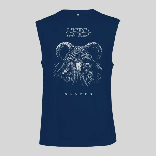 1349 Slaves Black Sleeveless Tank Top - Image 2