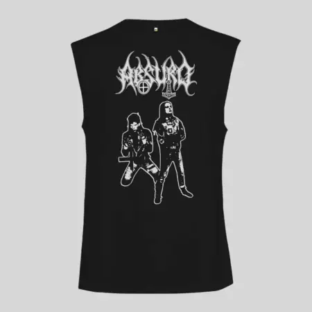 Absurd Artwork Black Sleeveless Tank Top