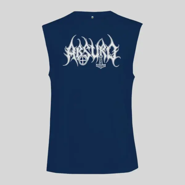 Absurd Logo Black Sleeveless Tank Top - Image 2
