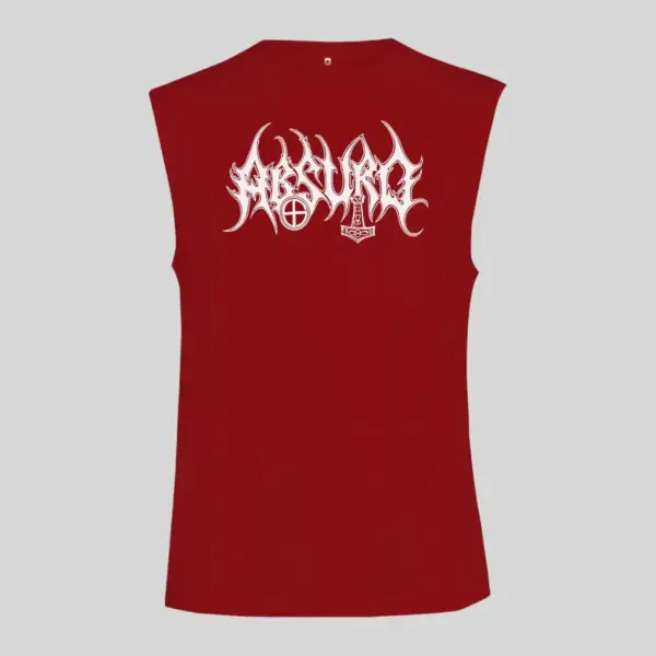 Absurd Logo Black Sleeveless Tank Top - Image 3