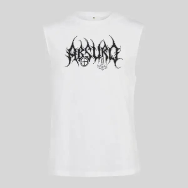 Absurd Logo Black Sleeveless Tank Top - Image 4