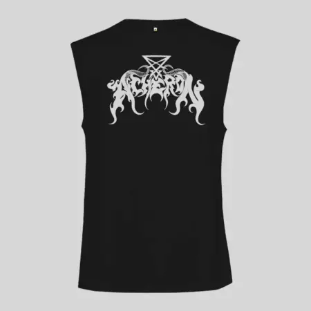 Acheron Logo Black Sleeveless Tank Top