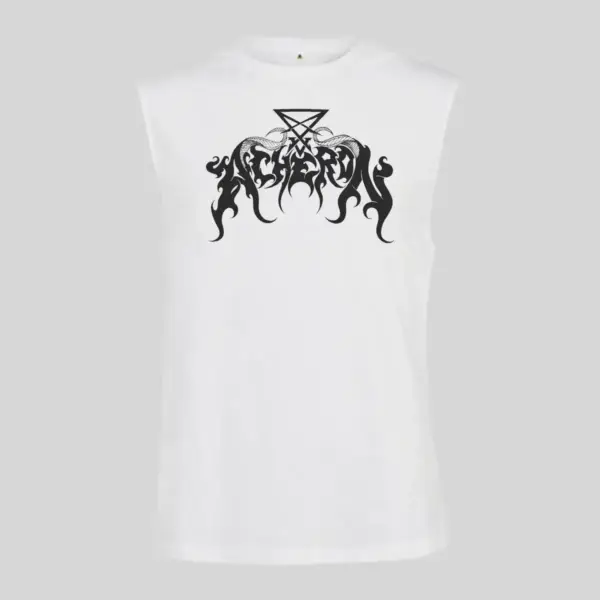 Acheron Logo Black Sleeveless Tank Top - Image 4