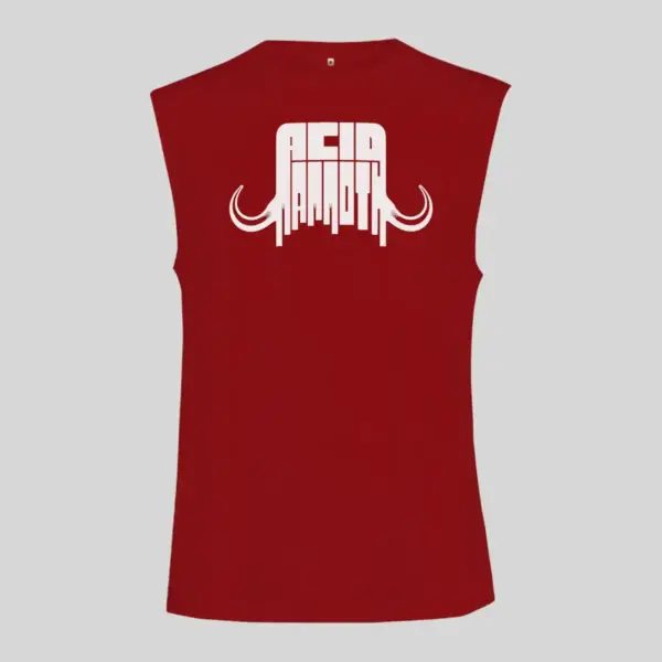 Acid Mammoth Logo Black Sleeveless Tank Top - Image 3