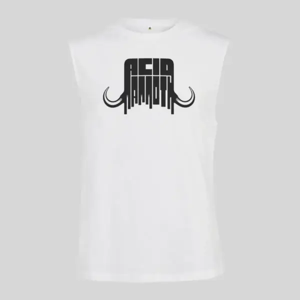 Acid Mammoth Logo Black Sleeveless Tank Top - Image 4