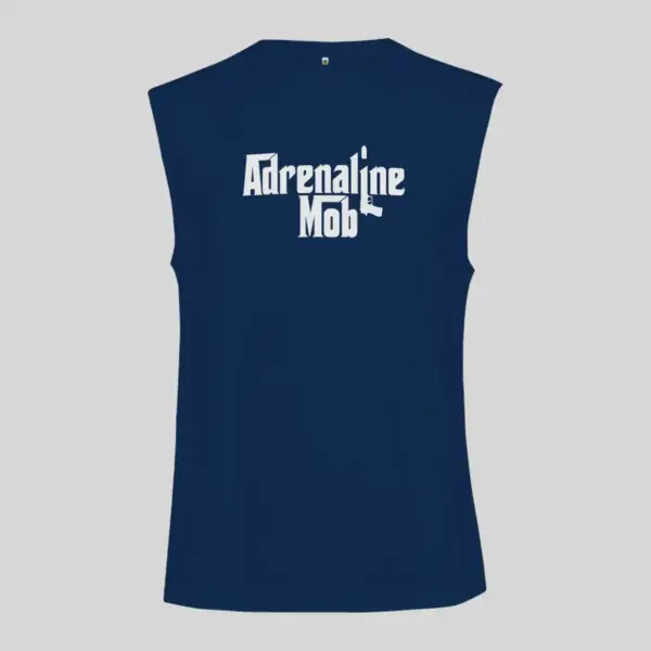 Adrenaline Mob Logo Black Sleeveless Tank Top - Image 2