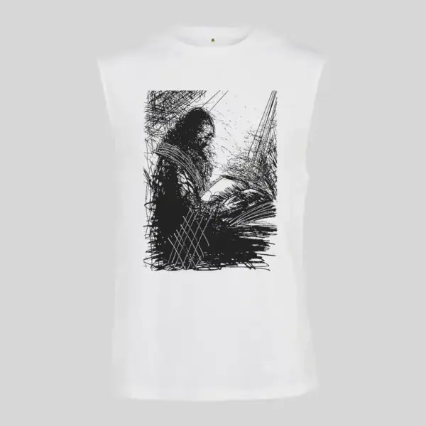 Agalloch Faustian Echoes White Sleeveless Tank Top