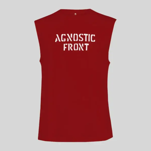 Agnostic Front Logo Black Sleeveless Tank Top - Image 3