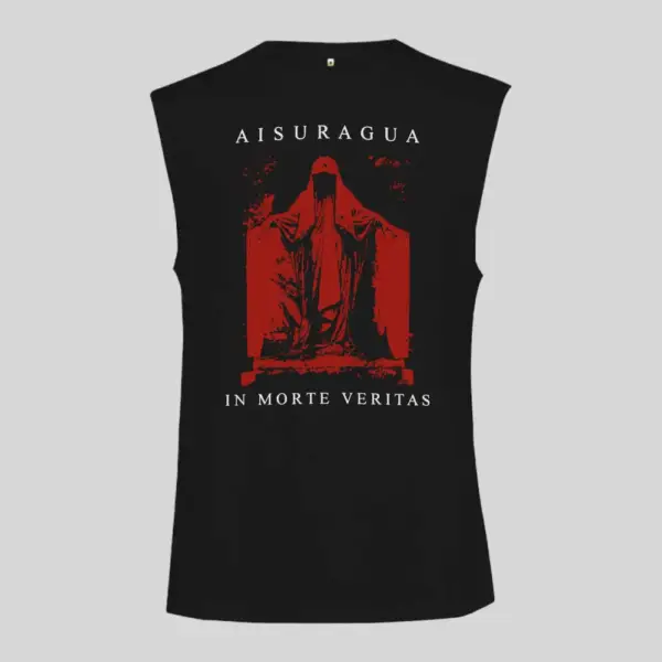 Aisuragua In Morte Veritas Black Sleeveless Tank Top