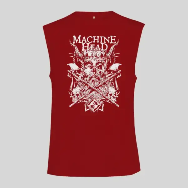 Machine Head Artwork Black Sleeveless Tank Top - Image 3