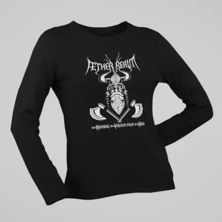 Æther Realm Long Sleeve, Æther Realm Redneck Vikings from Hell Black Longsleeve