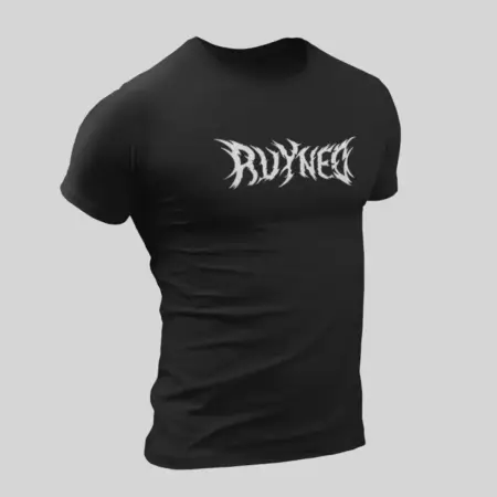 Ruyned T-Shirt, Ruyned Logo Black T-Shirt