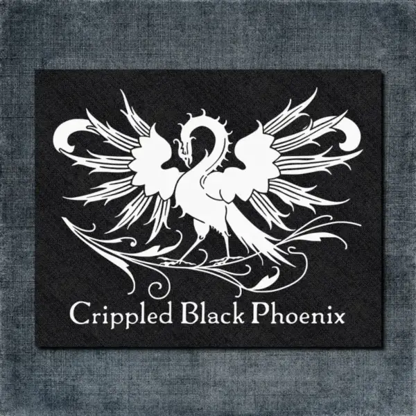 Crippled Black Phoenix Back Patch, Crippled Black Phoenix Logo Oversize Patch