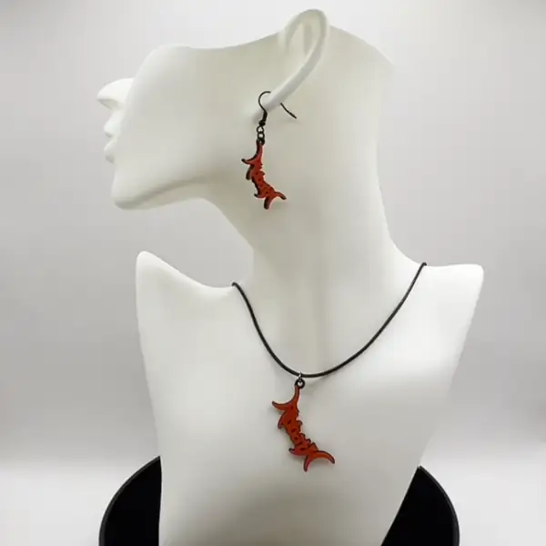 Abbath Earrings and Necklace, Abbath Logo Earrings and Necklace - Image 2