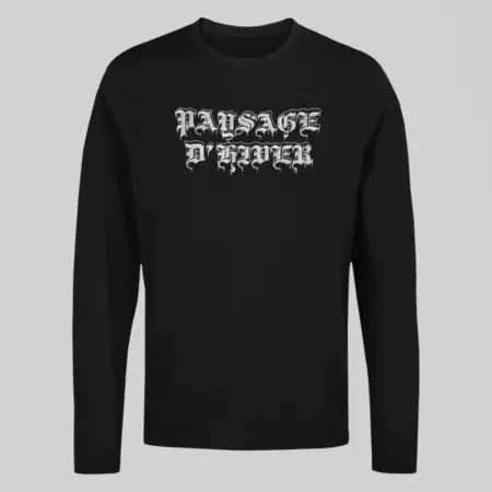 Paysage d'Hiver Logo Black Long Sleeve