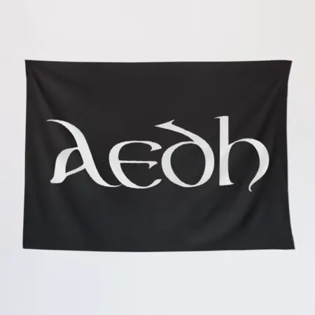 Aedh Wall Tapestry, Aedh Logo Flag Tapestry