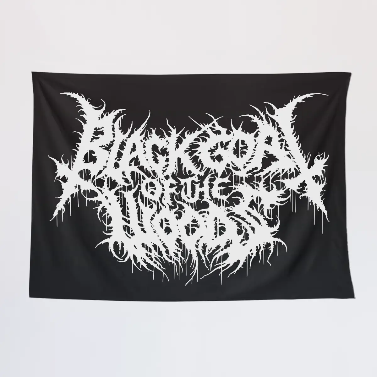 Black Goat of the Woods Wall Tapestry, Black Goat of the Woods Logo Tapestry Wall Poster