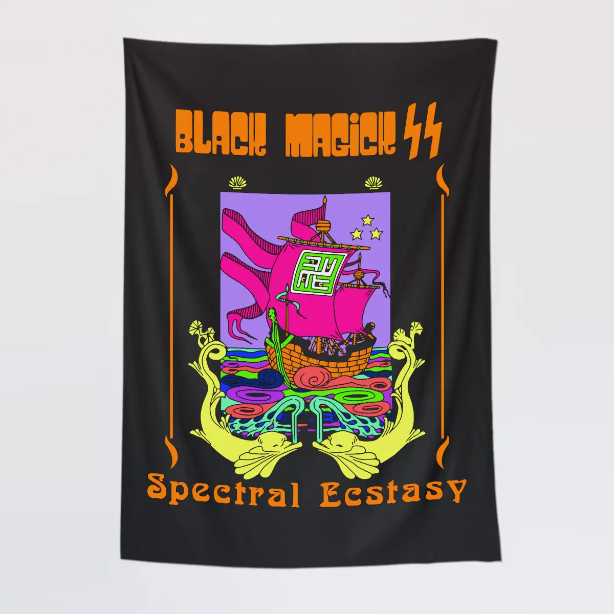 Black Magick SS Wall Tapestry, Spectral Ecstasy Tapestry Wall Poster