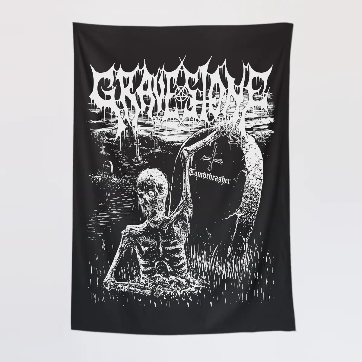 Gravestone Wall Tapestry, Gravestone Rotten Kill Tapestry Wall Poster