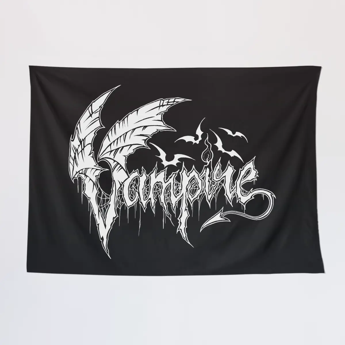 Vampire Wall Tapestry, Vampire Logo Tapestry Wall Poster