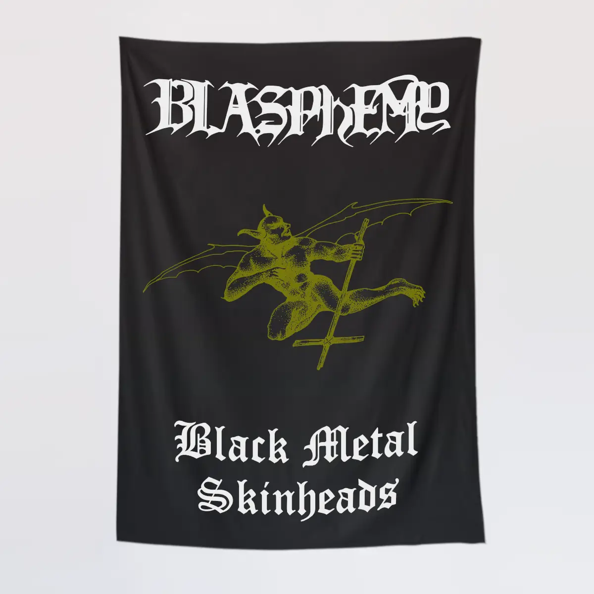 Blasphemy Tapestry, Blasphemy Black Metal Skinheads Tapestry Wall Poster