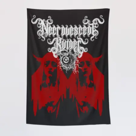 Necrovescent Ruiner Wall Tapestry, Untouchable Faith Decay Tapestry Wall Poster