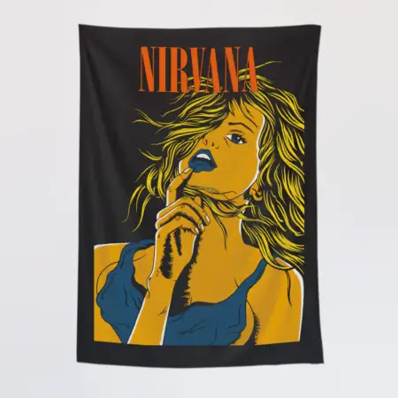 Nirvana Wall Tapestry, Nirvana Come As You Are Tapestry Wall Poster