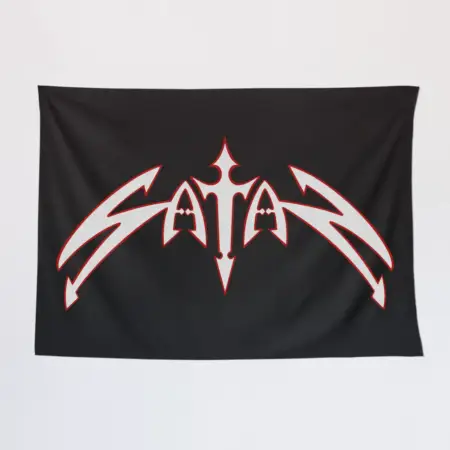 Satan Wall Tapestry, Satan Logo Tapestry Wall Poster