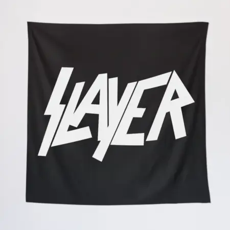 Slayer Wall Tapestry, Slayer Logo Tapestry Wall Poster, Speed Metal, Thrash Metal, United States