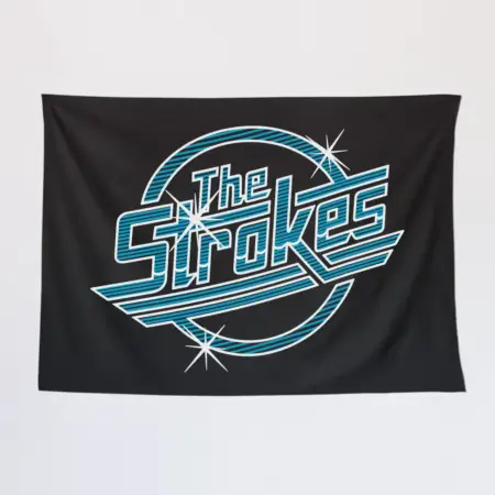 The Strokes Wall Tapestry, The Strokes Logo Tapestry Wall Poster