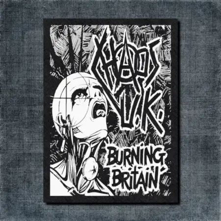 Chaos UK Back Patch, Chaos UK Burning Britain Oversize Patch